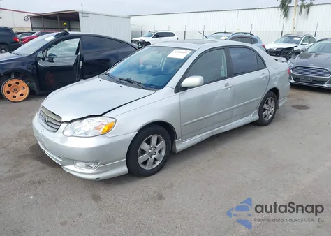 2003 Toyota Corolla S z USA, uszkodzony, nr VIN 1NXBR32E13Z149941